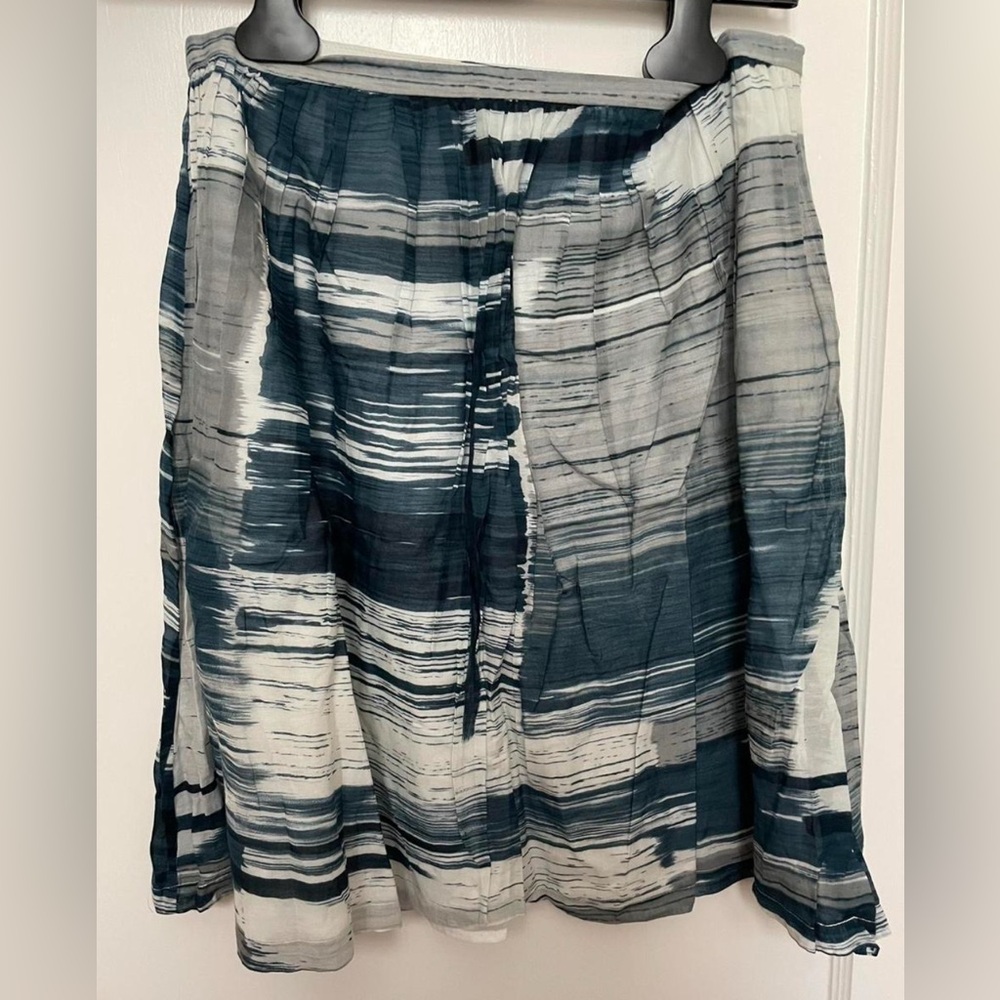 Blue white watercolor mini skirt